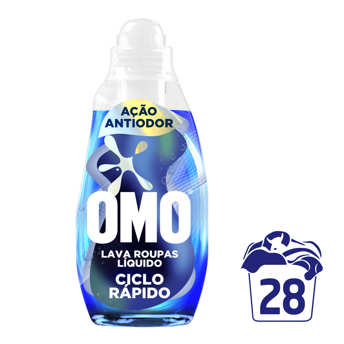 Lava-Roupas Líquido Omo Ciclo Rápido Ação Antiodor 1,4L